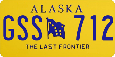 AK license plate GSS712