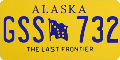 AK license plate GSS732