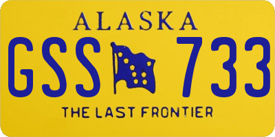 AK license plate GSS733