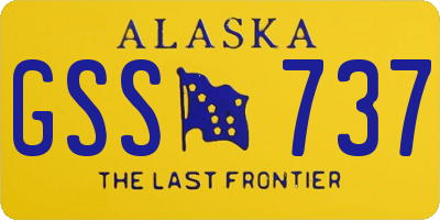 AK license plate GSS737