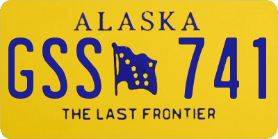AK license plate GSS741