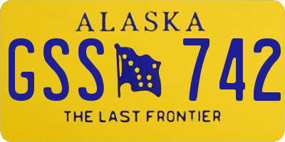 AK license plate GSS742
