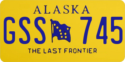 AK license plate GSS745