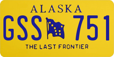 AK license plate GSS751