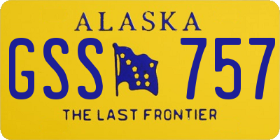 AK license plate GSS757