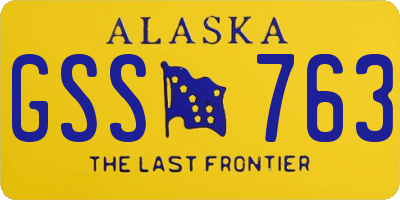 AK license plate GSS763
