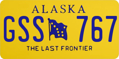 AK license plate GSS767