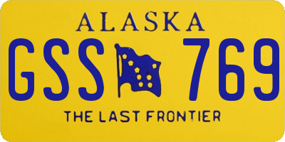 AK license plate GSS769