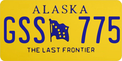 AK license plate GSS775