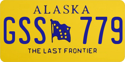 AK license plate GSS779