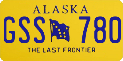 AK license plate GSS780