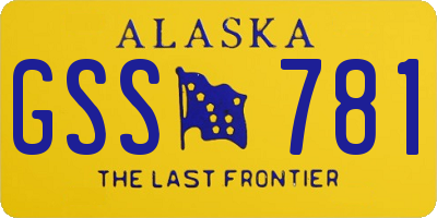 AK license plate GSS781