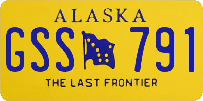 AK license plate GSS791