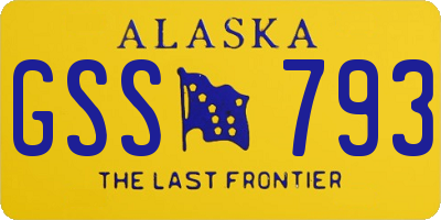 AK license plate GSS793