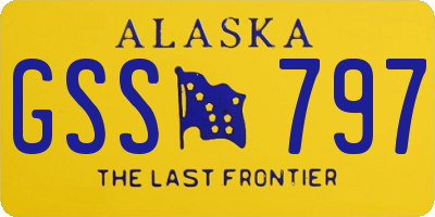 AK license plate GSS797