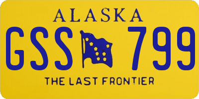 AK license plate GSS799