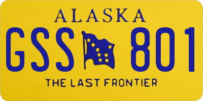 AK license plate GSS801