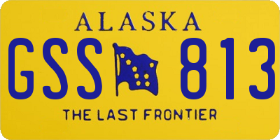 AK license plate GSS813