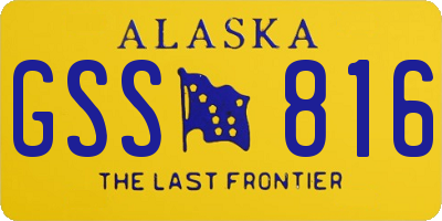 AK license plate GSS816