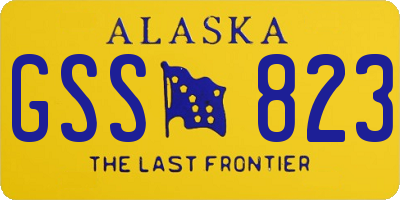 AK license plate GSS823