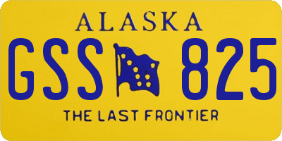 AK license plate GSS825