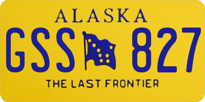 AK license plate GSS827