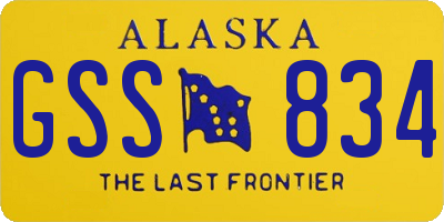 AK license plate GSS834