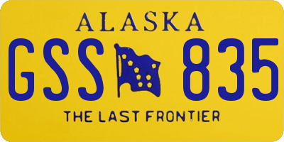 AK license plate GSS835