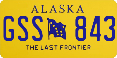 AK license plate GSS843