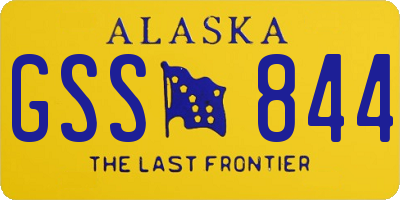 AK license plate GSS844
