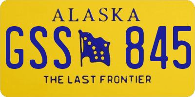 AK license plate GSS845