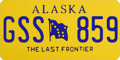 AK license plate GSS859