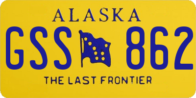 AK license plate GSS862