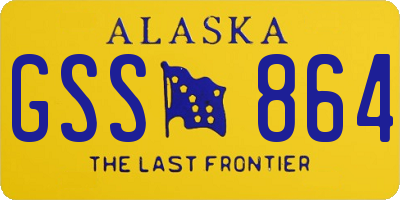 AK license plate GSS864
