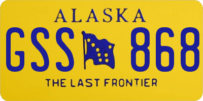 AK license plate GSS868