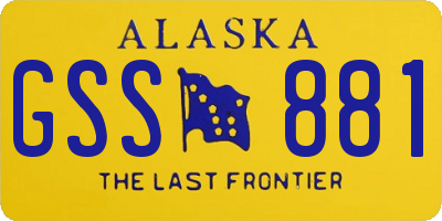 AK license plate GSS881