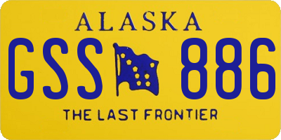 AK license plate GSS886