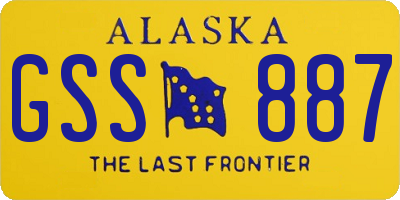 AK license plate GSS887