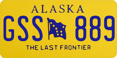 AK license plate GSS889