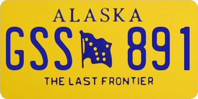 AK license plate GSS891