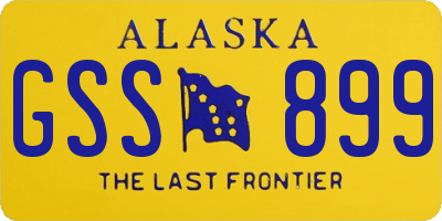 AK license plate GSS899