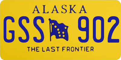 AK license plate GSS902