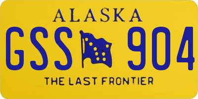 AK license plate GSS904