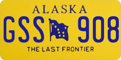AK license plate GSS908
