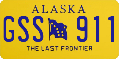 AK license plate GSS911