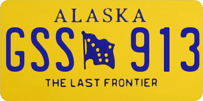 AK license plate GSS913
