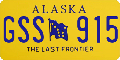 AK license plate GSS915