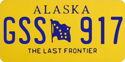 AK license plate GSS917
