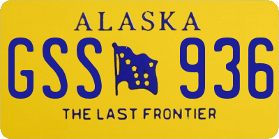 AK license plate GSS936
