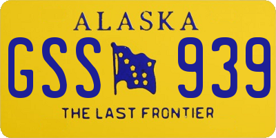 AK license plate GSS939
